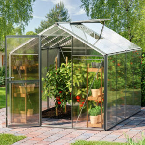 192 x 256 cm Serre de jardin, 6 mm panneaux double paroi