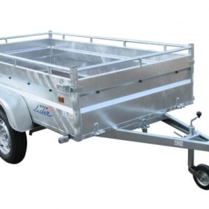 Remorque Lider Robust 39394 – Double Essieu, Ridelles Renforcées, Capacité 500/750 kg